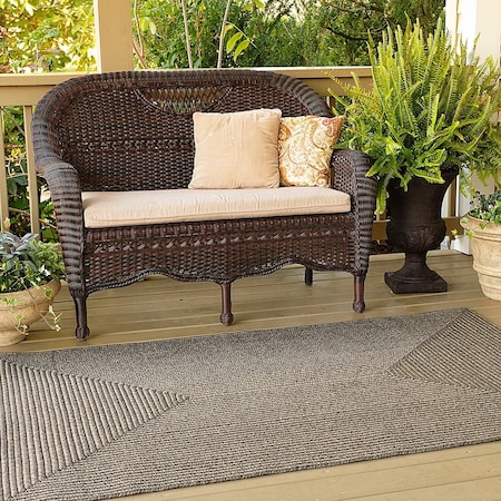 Homespice Decor 20 x 30 in. Smoke Ultra Durable Oval Braided Rug - Grey 321688